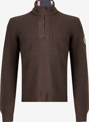 NAPAPIJRI - Pullover 'D-ARCHIVE' em castanho: frente