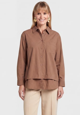 Chemisier usha WHITE LABEL en marron : devant
