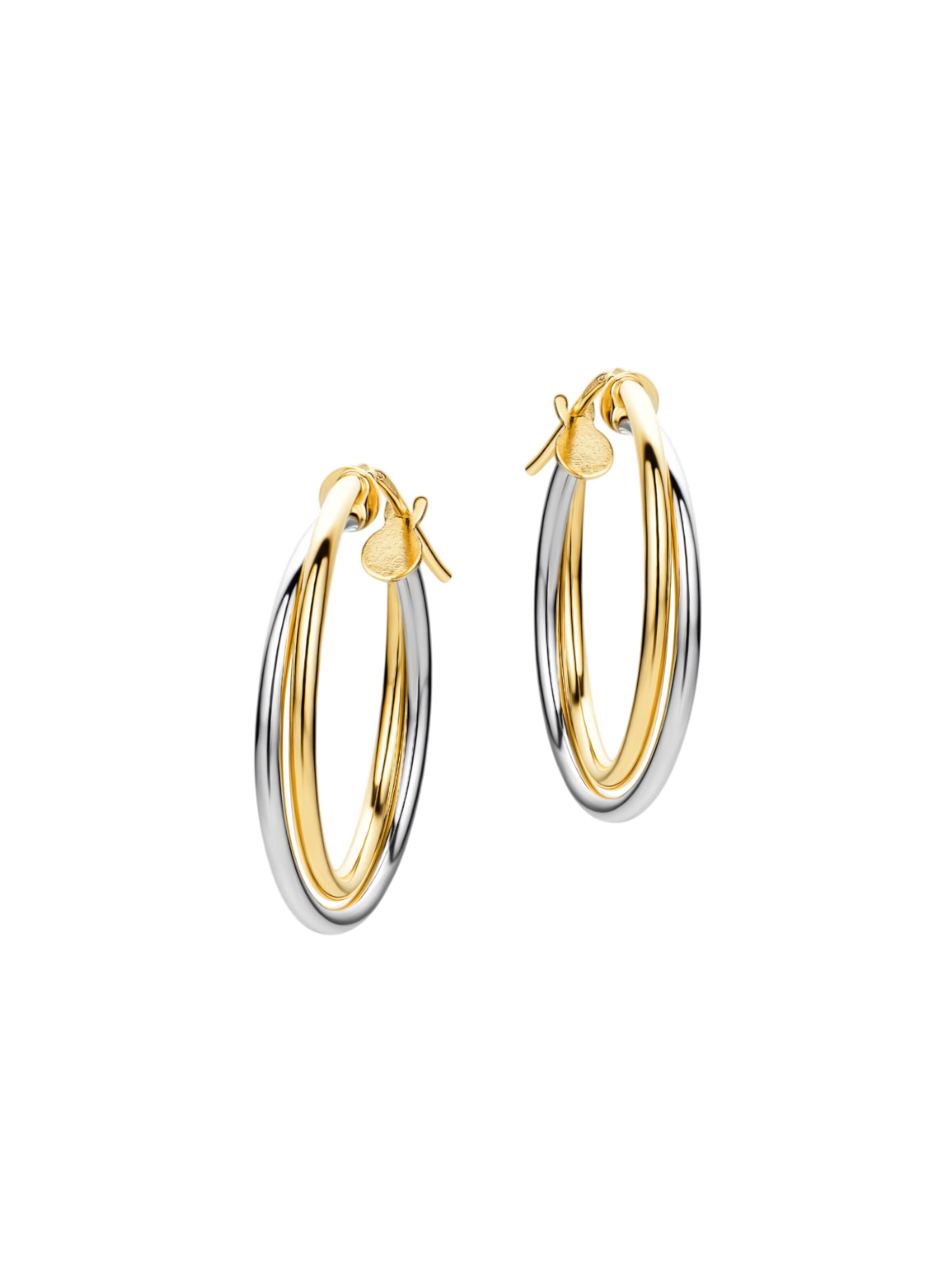 Vanlere - Pendientes 'Creolen aus 375 Gelbgold' en oro: frente