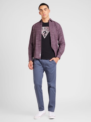 s.Oliver Regular fit Button Up Shirt in Purple