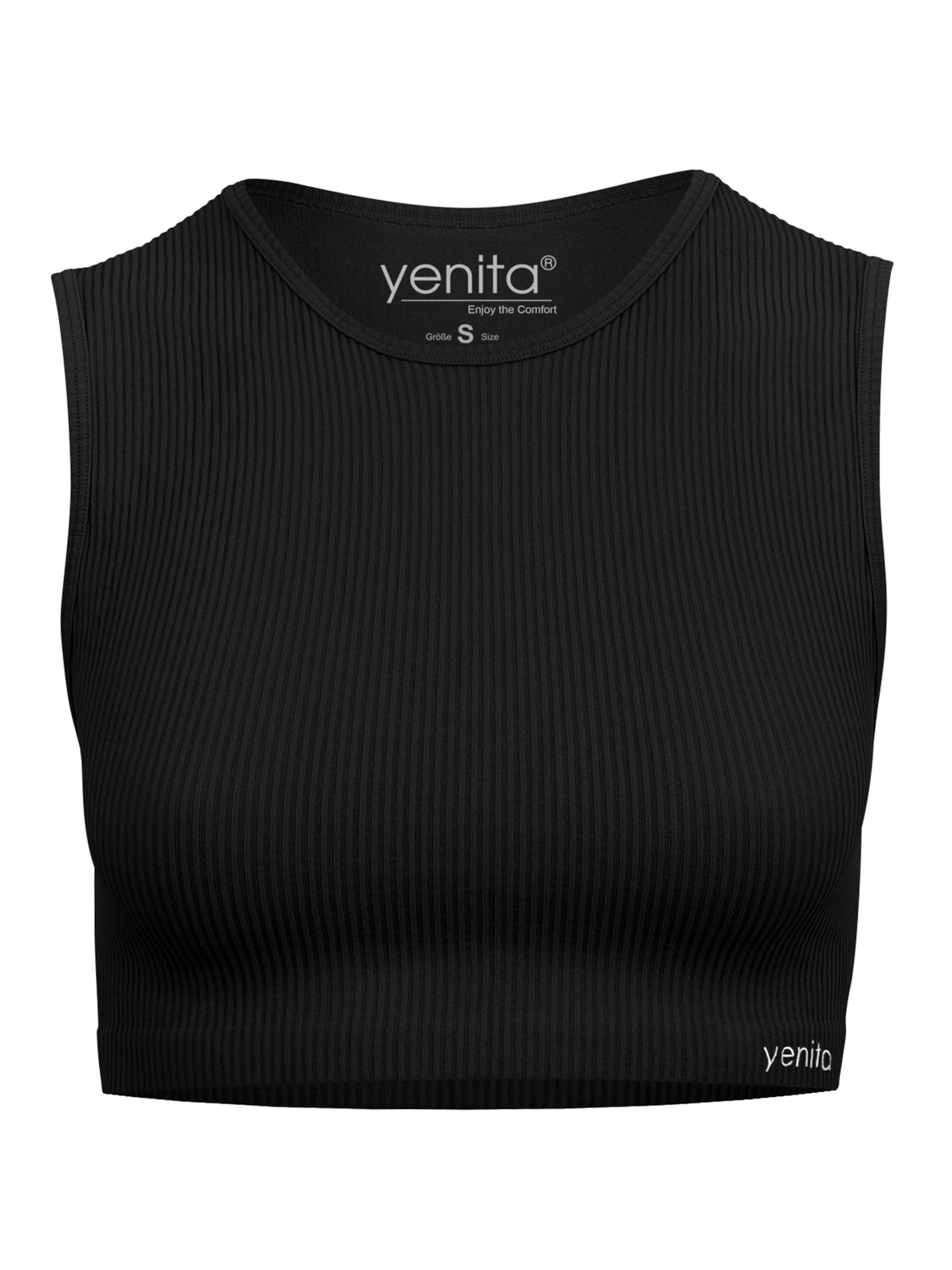 Yenita Sporttop in Schwarz: Vorderseite