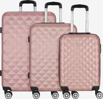 Ensemble de bagages Worldpack en rose : devant