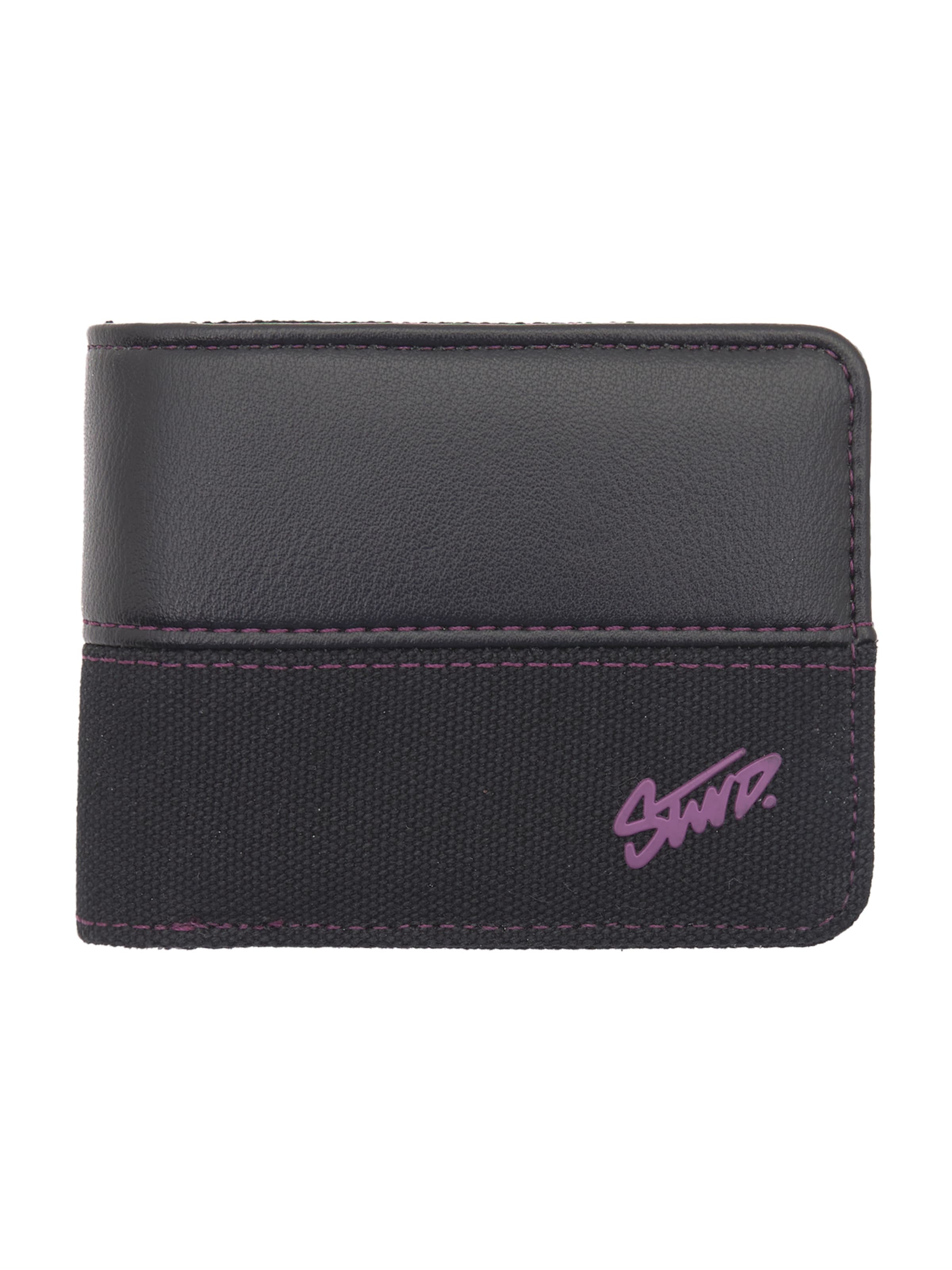 Pull&Bear Wallet 'STWD' in Black: front