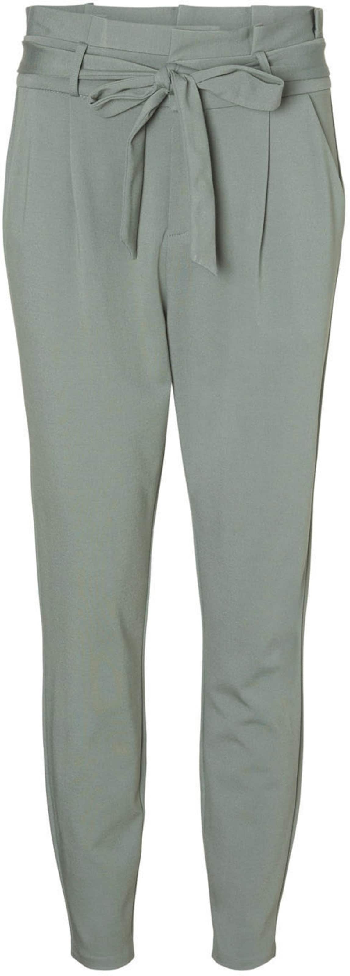 VERO MODA Bukser med lægfolder &#x27;Eva&#x27; i grøn: forside