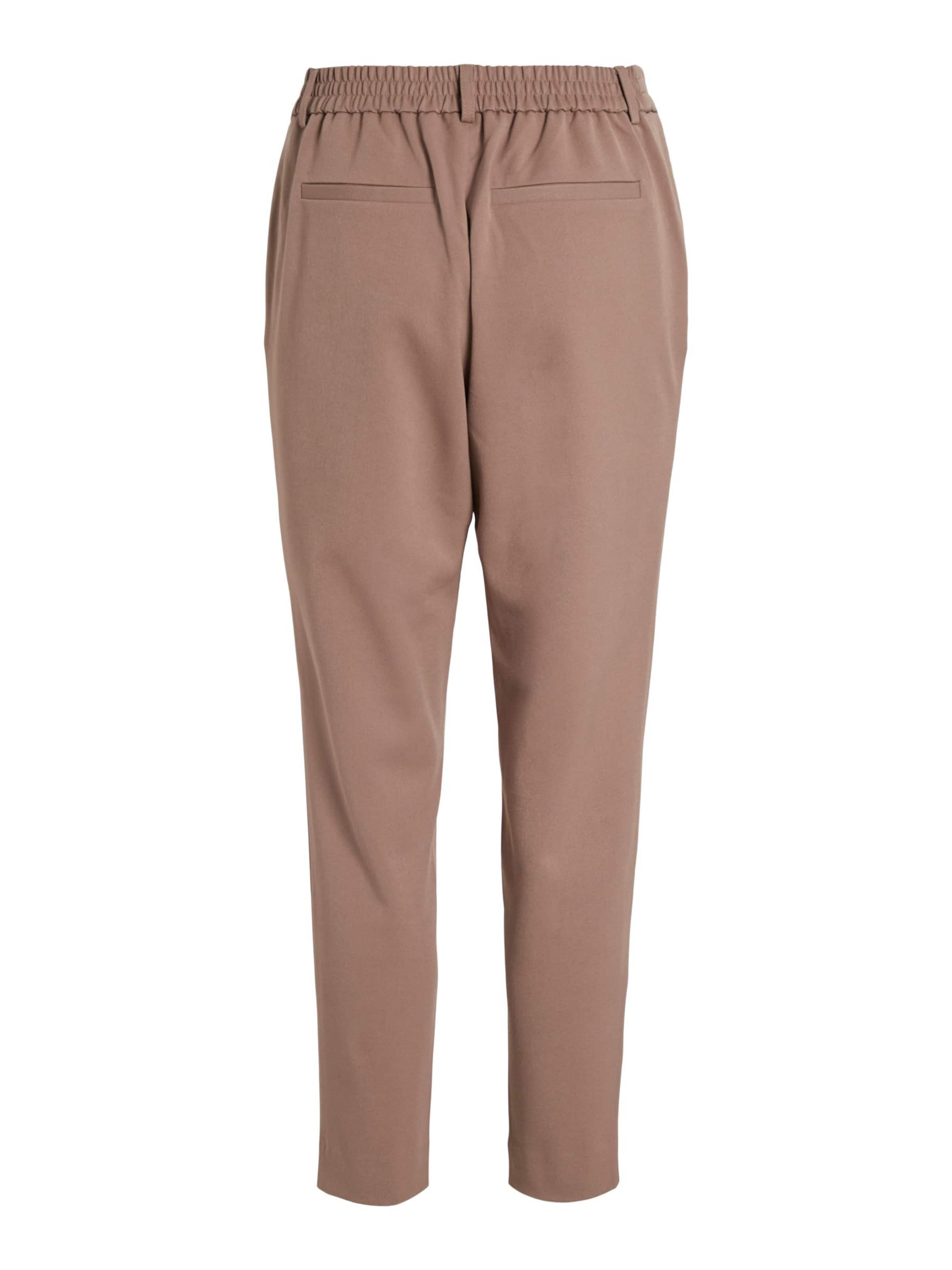 VILA Tapered Pleat-front trousers 'Varone' in Brown