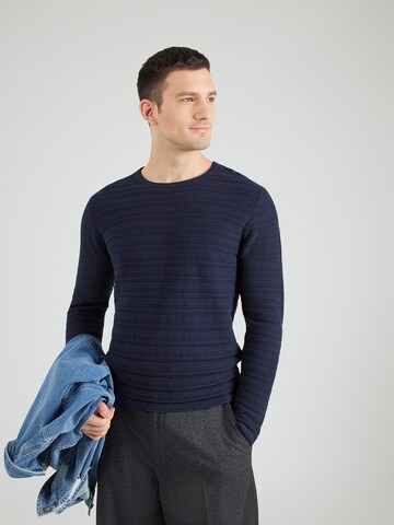 Pull-over 'JJDUKE' JACK & JONES en bleu : devant