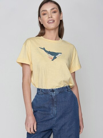 GREENBOMB Shirt 'Animal Whale Dive' in Yellow: front
