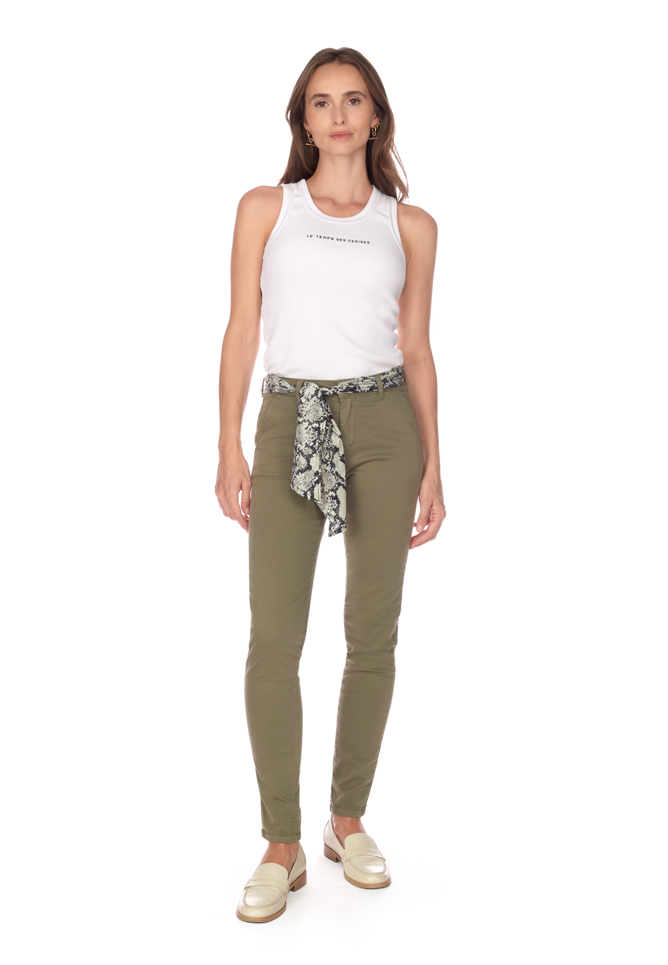 Regular Pantalon chino 'Dyli 5' Le Temps Des Cerises en vert