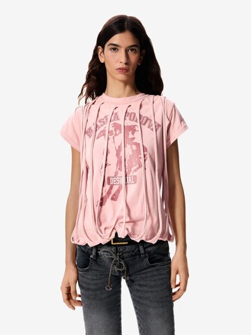 Desigual - Camisa 'Masha Popova' em rosa: frente