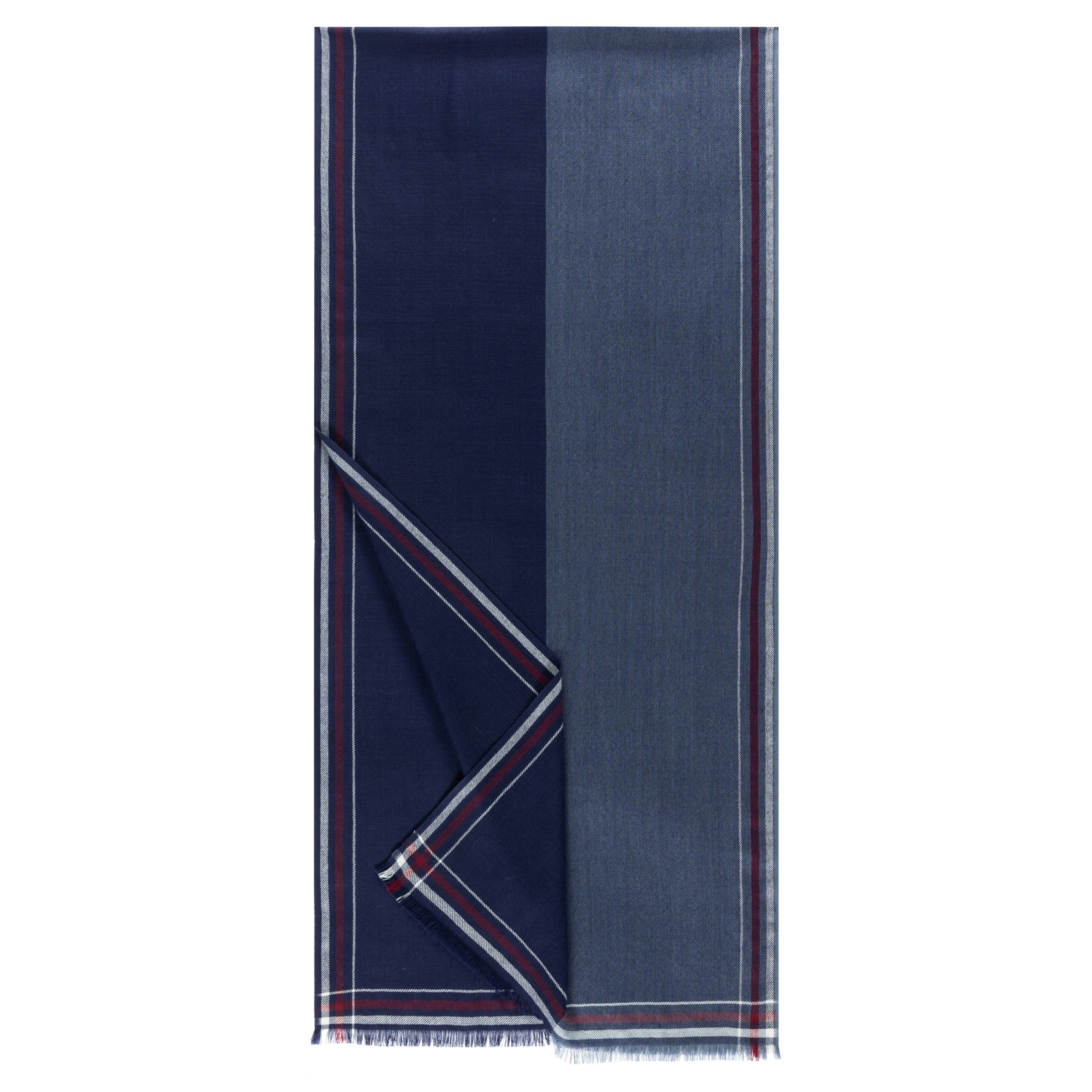 Roeckl Sjaal ' SIDE STRIPES ' in Blauw: voorkant