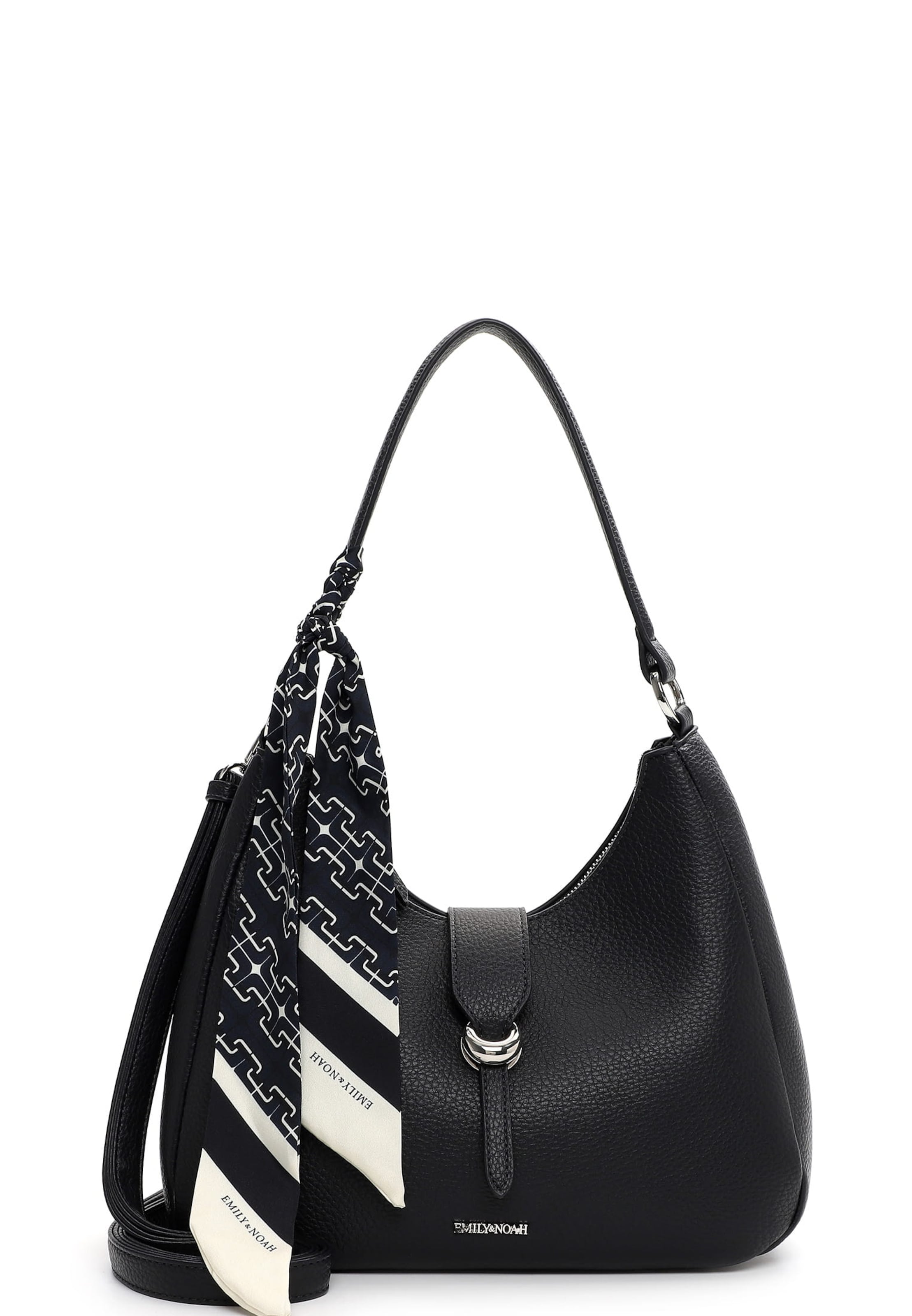 Borsa a sacco 'Hasina' di Emily & Noah in nero: frontale