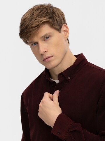 Antargo Comfort fit Button Up Shirt 'Henrik' in Red