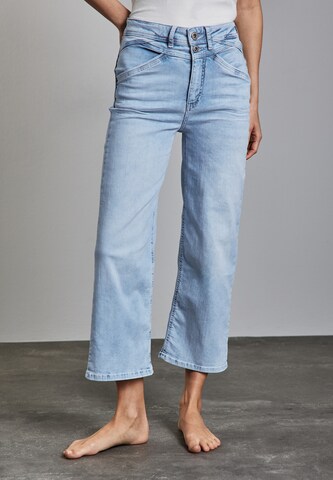 STREET ONE Loosefit Wide Leg Jeans in Blau: Vorderseite