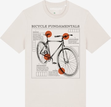 T-Shirt 'Fahrrad Grundlagen' Watapparel en blanc : devant