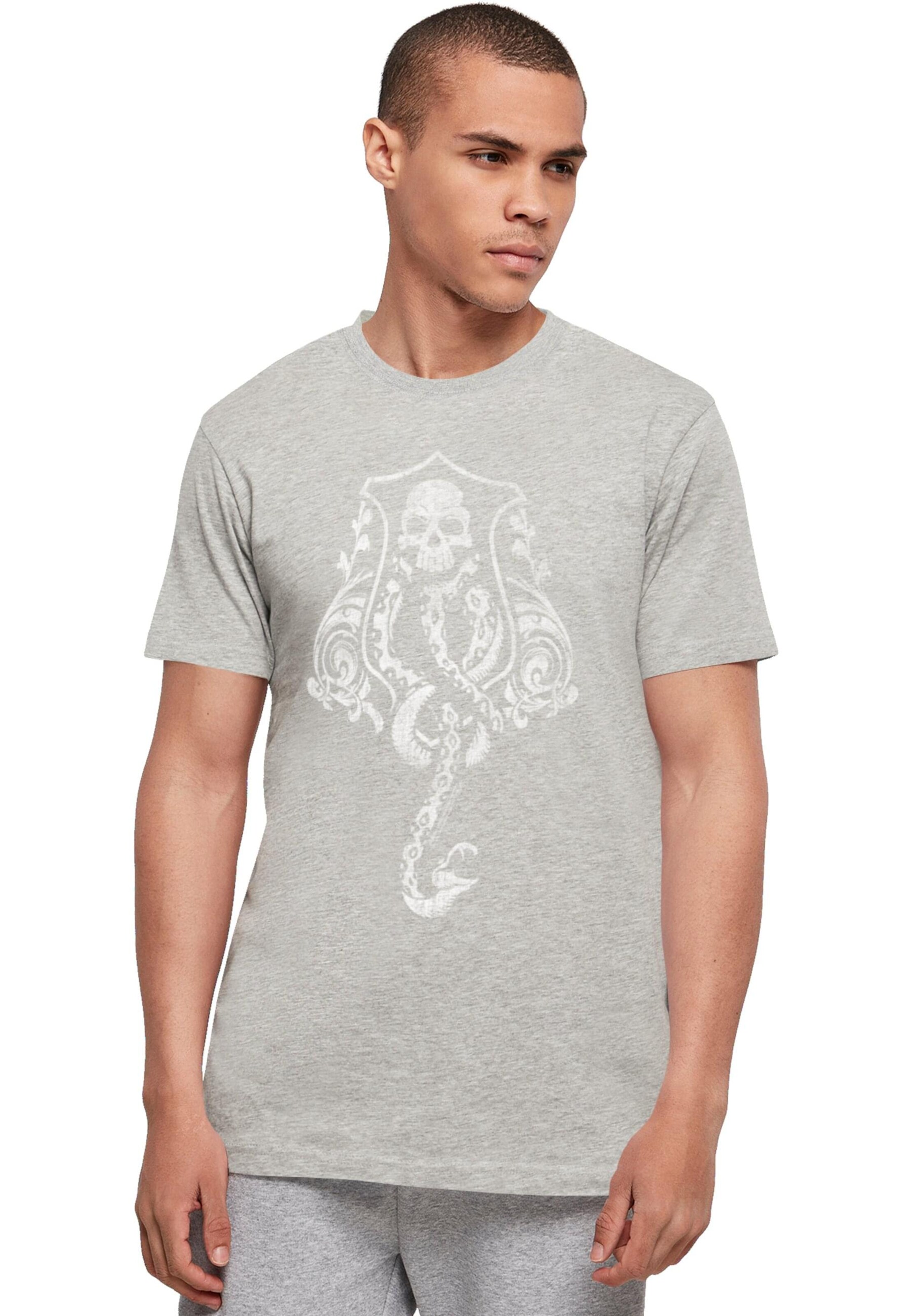ABSOLUTE CULT Shirt 'Harry Potter - Dark Mark Crest' in Grey: front