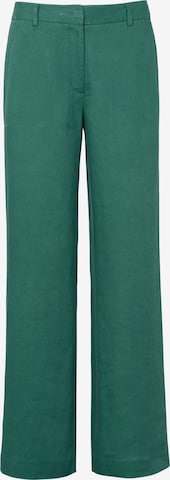Peter Hahn Pleated Pants in Green: front