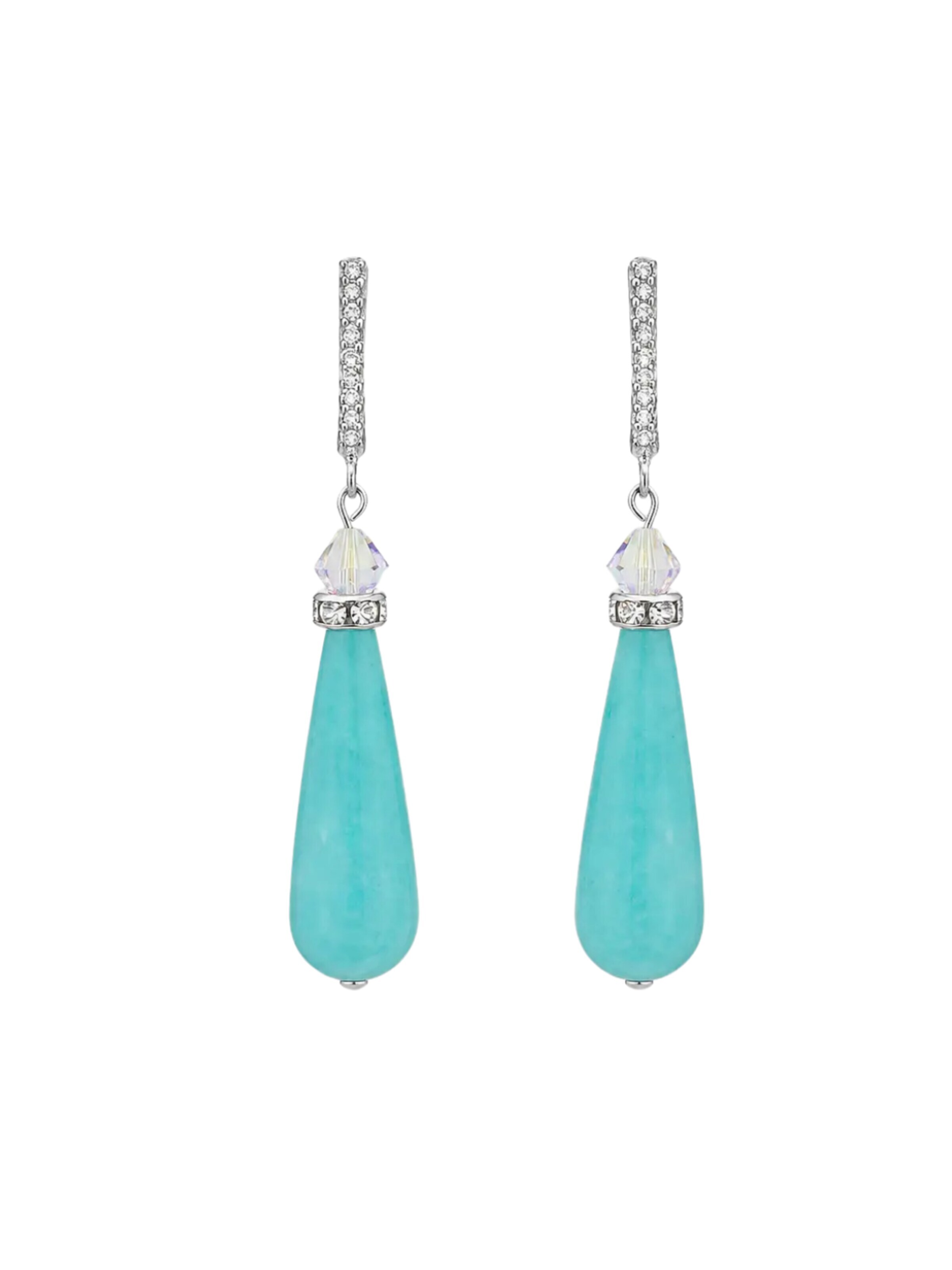 THE GEM STORIES JEWELRY Σκουλαρίκια 'Aqua Lumière Earrings' σε μπλε: μπροστά