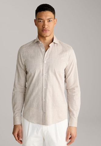 JOOP! Slim fit Button Up Shirt 'Pai' in Beige: front
