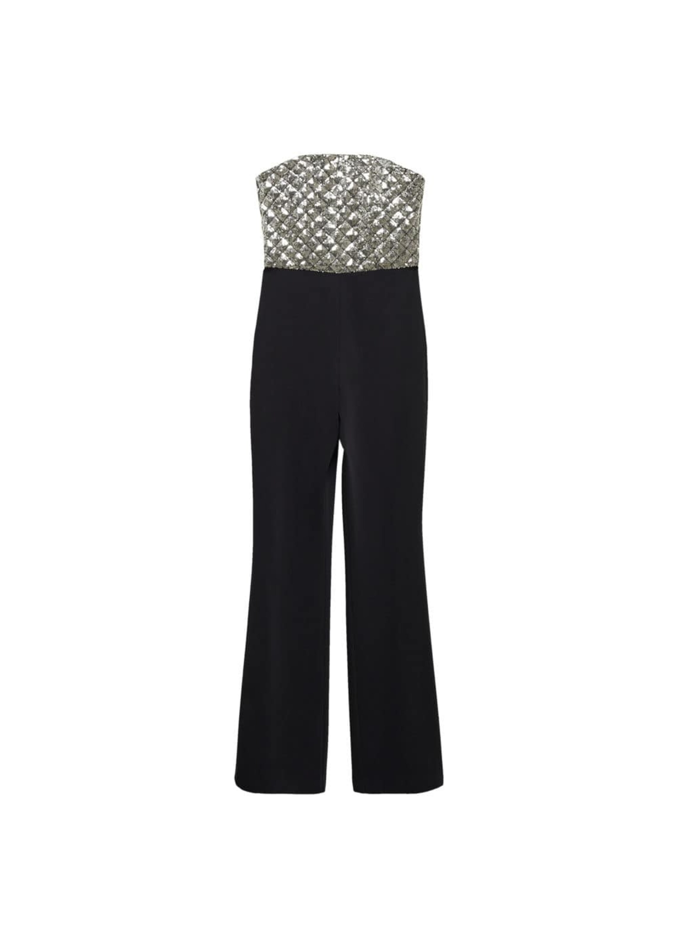 MANGO Jumpsuit 'Bastian' in Zwart: voorkant
