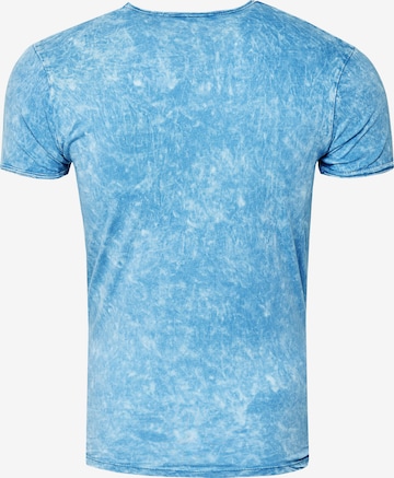 Rusty Neal Cooles T-Shirt mit angesagtem Print in Blau