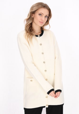 Cardigan DreiMaster Klassik en blanc : devant