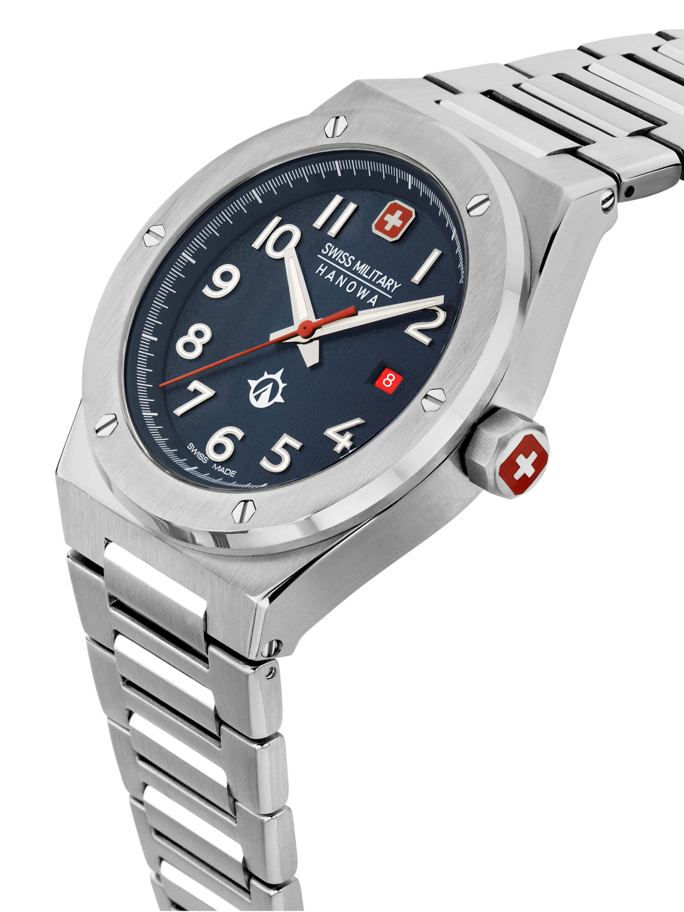 SWISS MILITARY HANOWA Analoog horloge 'Sonoran' in Zilver