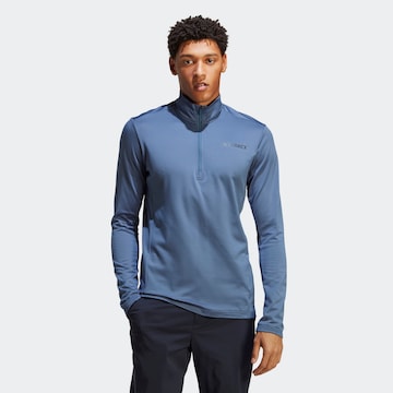 ADIDAS TERREX Athletic Sweatshirt in Blue: front