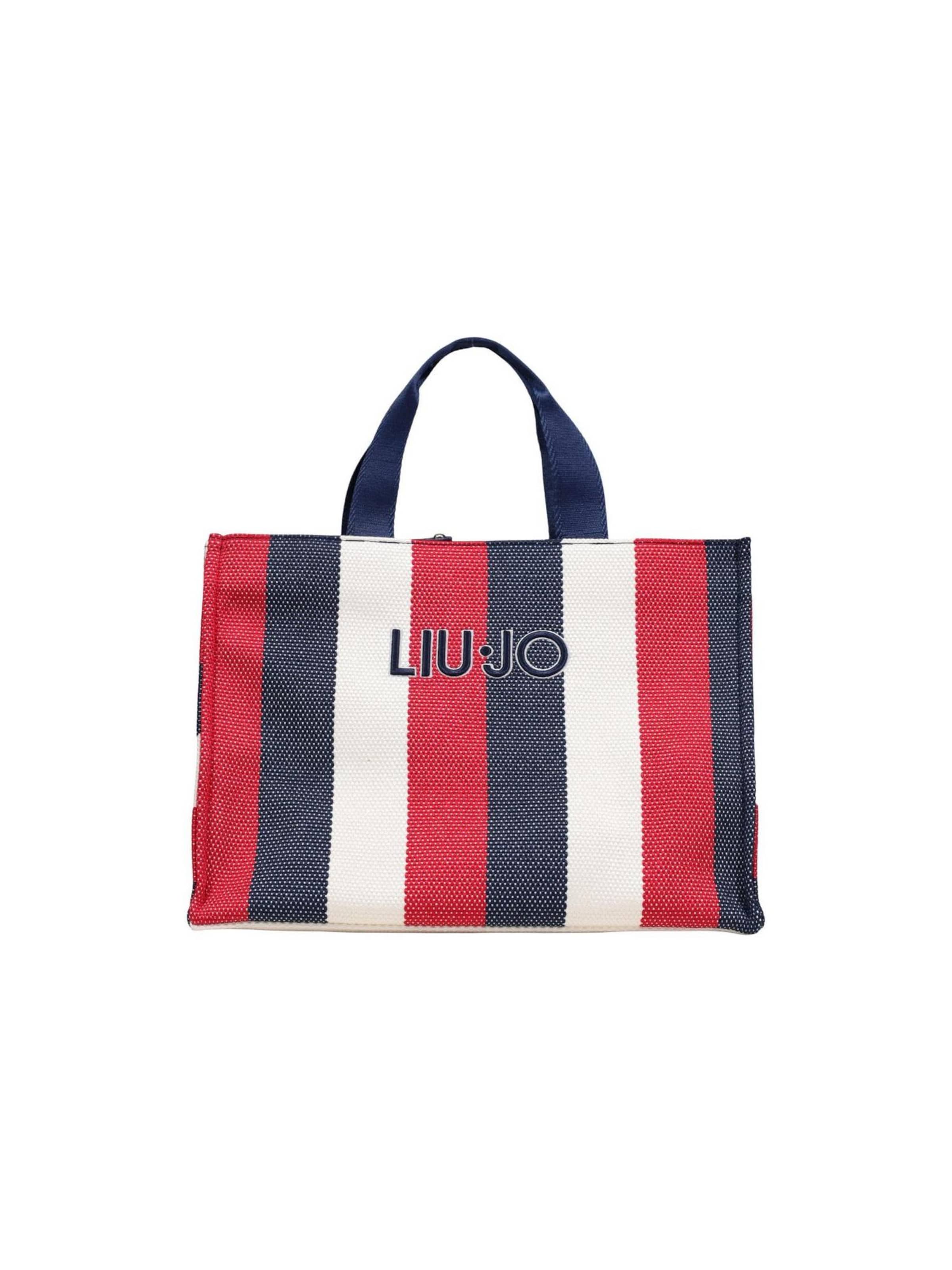 Liu Jo - Bolso de hombro 'L TOTE STRIPED CANVAS 2A6026 T2176' en rojo: frente