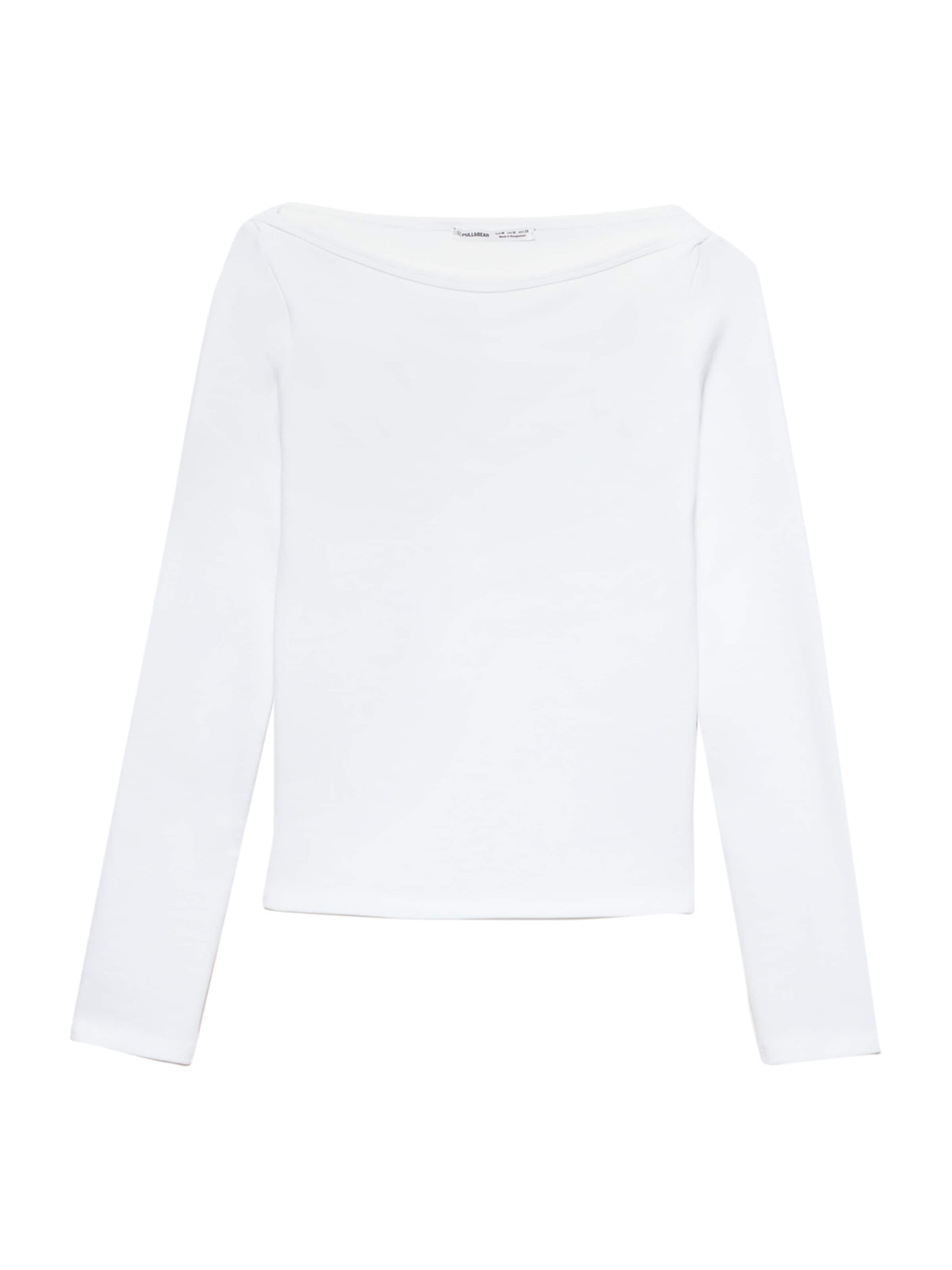 T-shirt Pull&Bear en blanc : devant