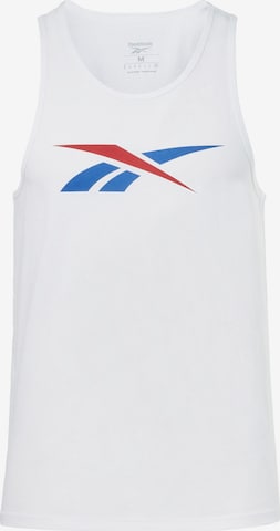 Reebok Sport Λειτουργικό μπλουζάκι σε λευκό: μπροστά