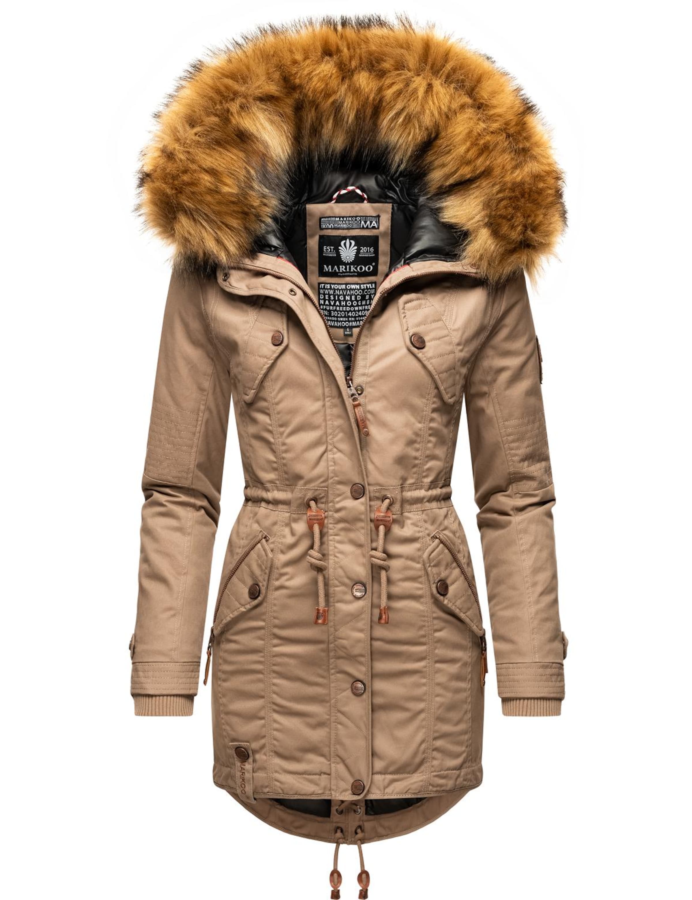 MARIKOO Winter parka 'La Viva' in Beige: front