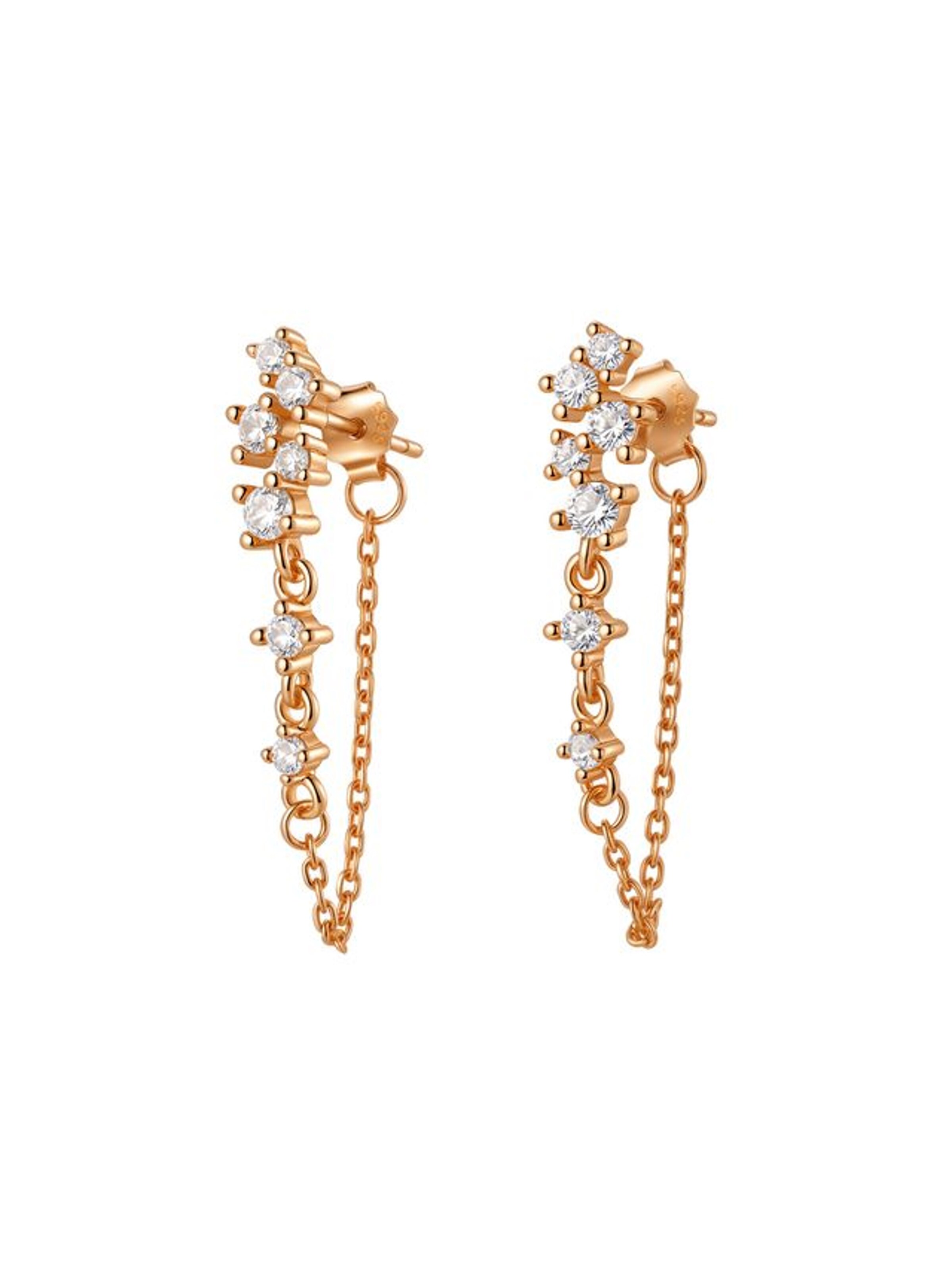 Boucles d'oreilles 'Radiant Blossom' Hey Happiness en or : devant