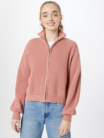 Soft Rebels Knit Cardigan 'Anemone' in Pink: front