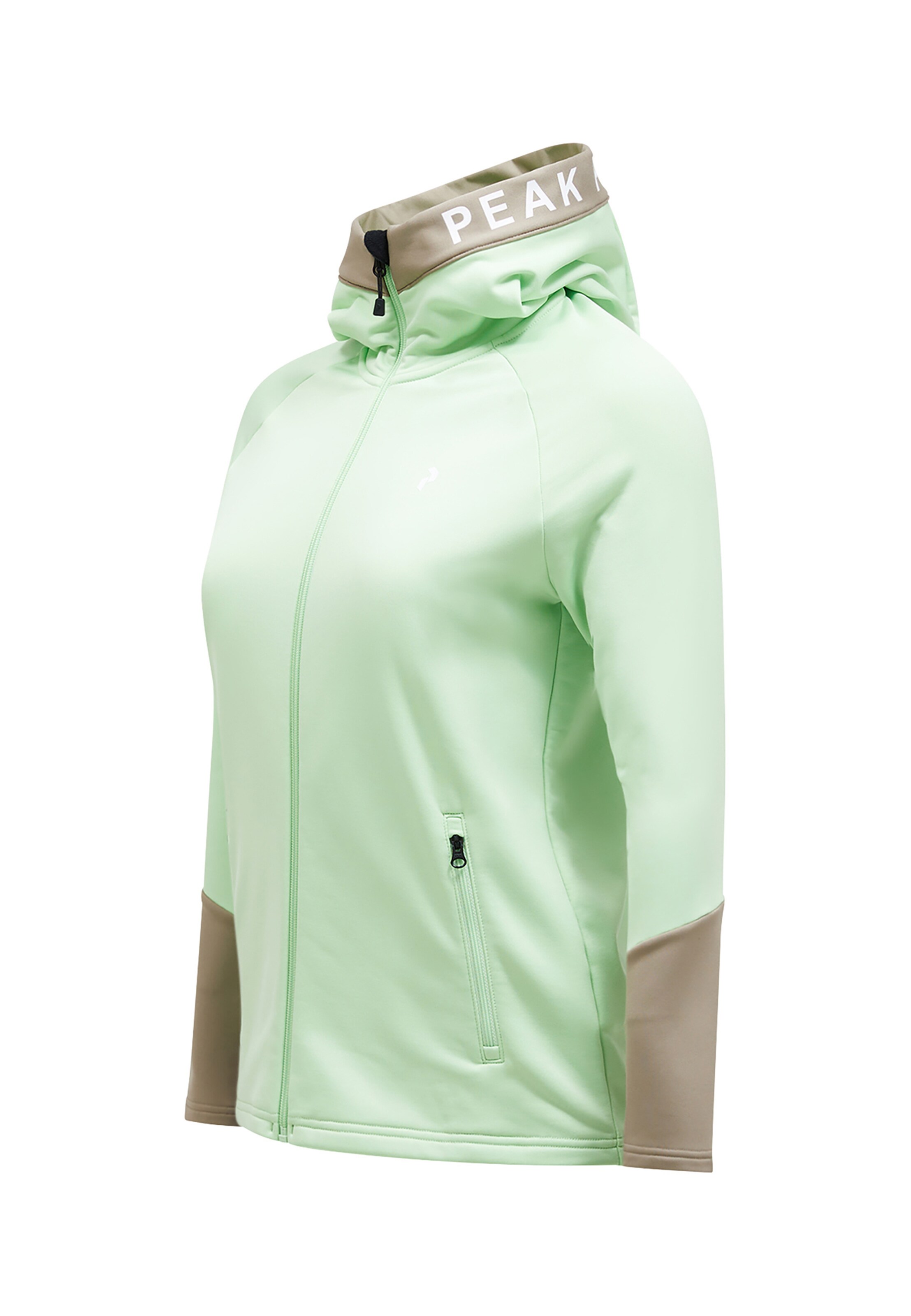PEAK PERFORMANCE Athletic Fleece Jacket in Green