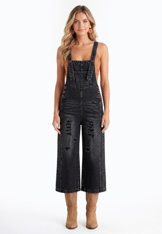 IZIA - Loosefit Peto vaquero en negro: frente