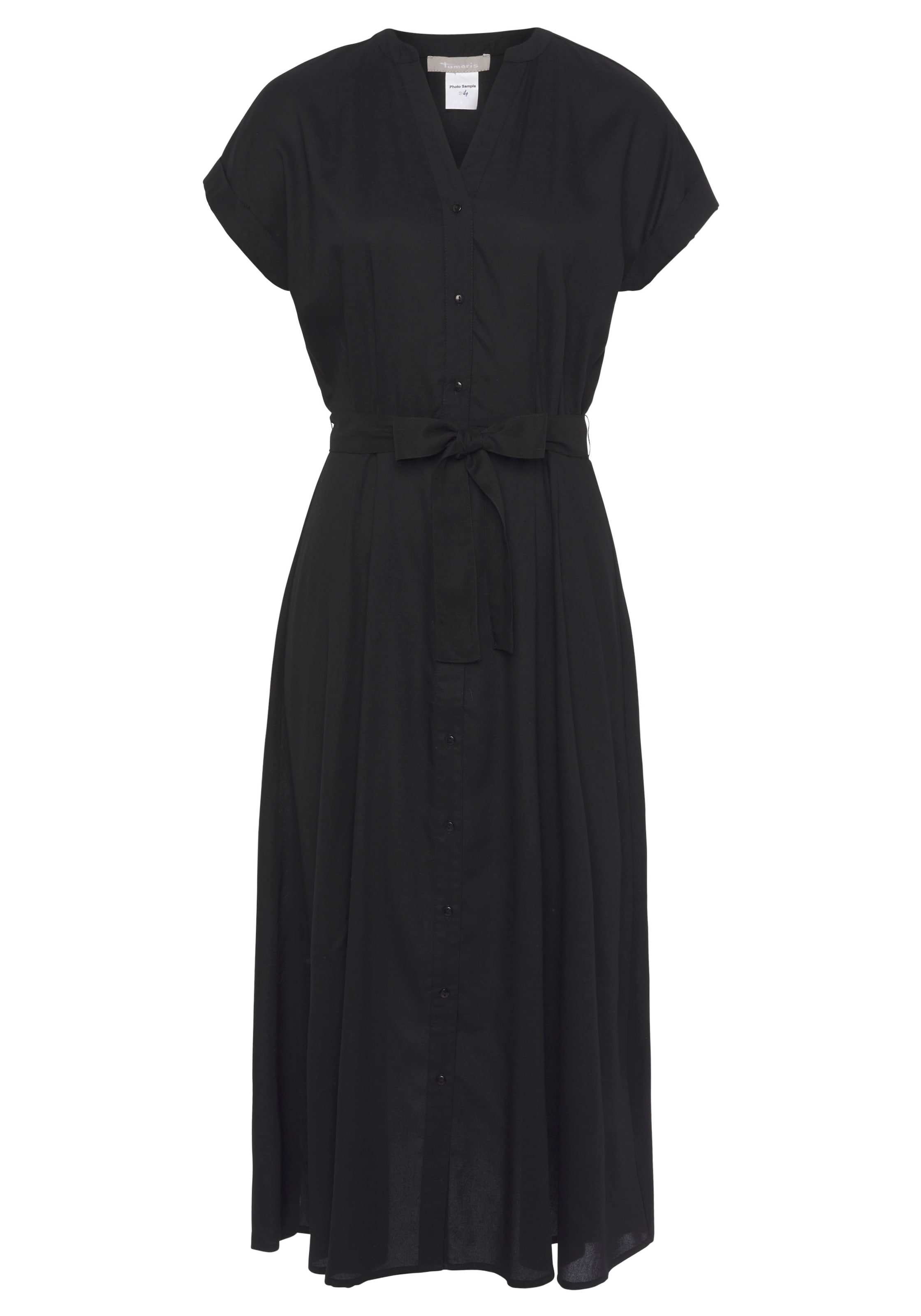 Tamaris Shirt Dress in Black: front