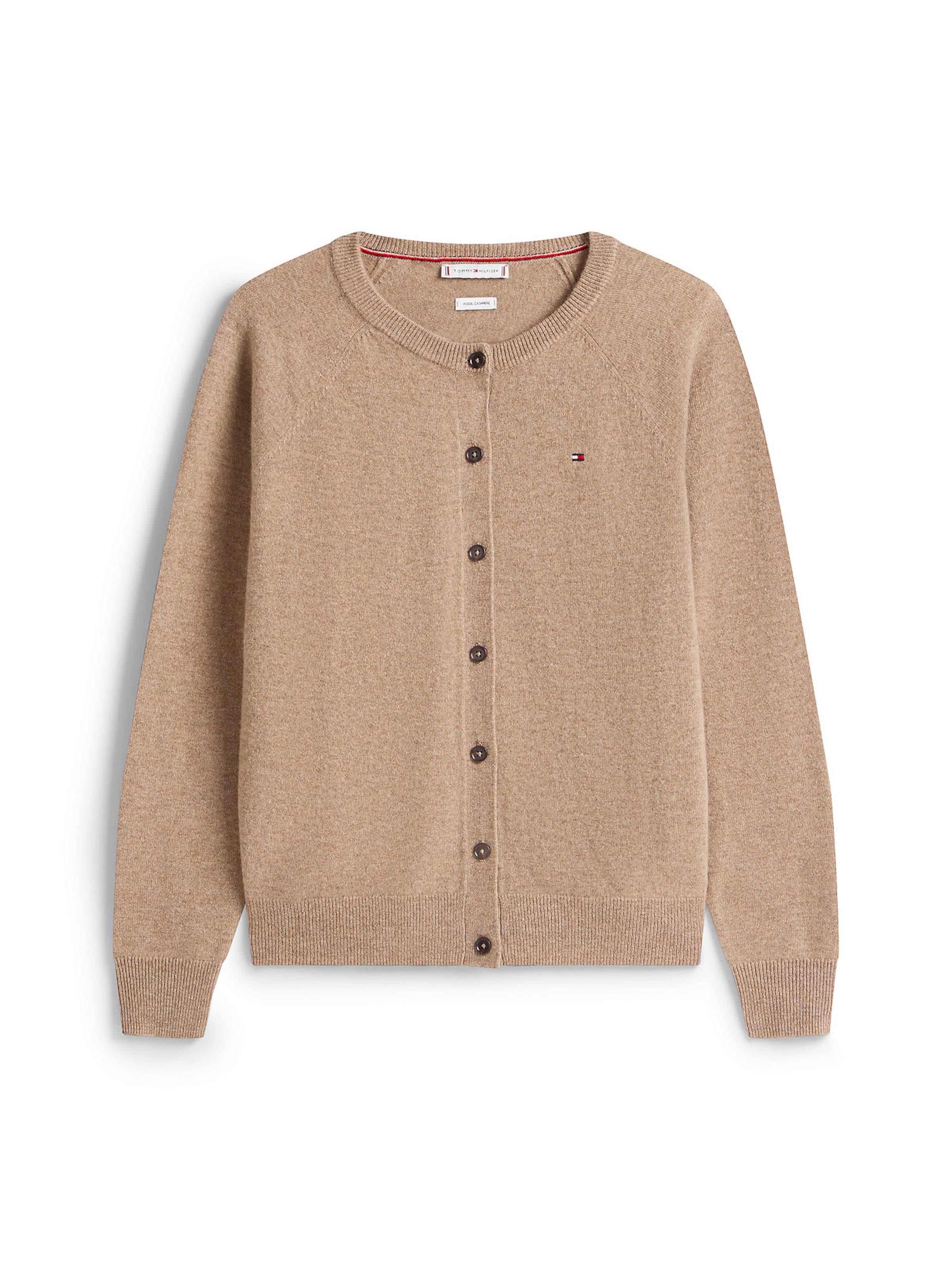 TOMMY HILFIGER Knit cardigan in Beige: front