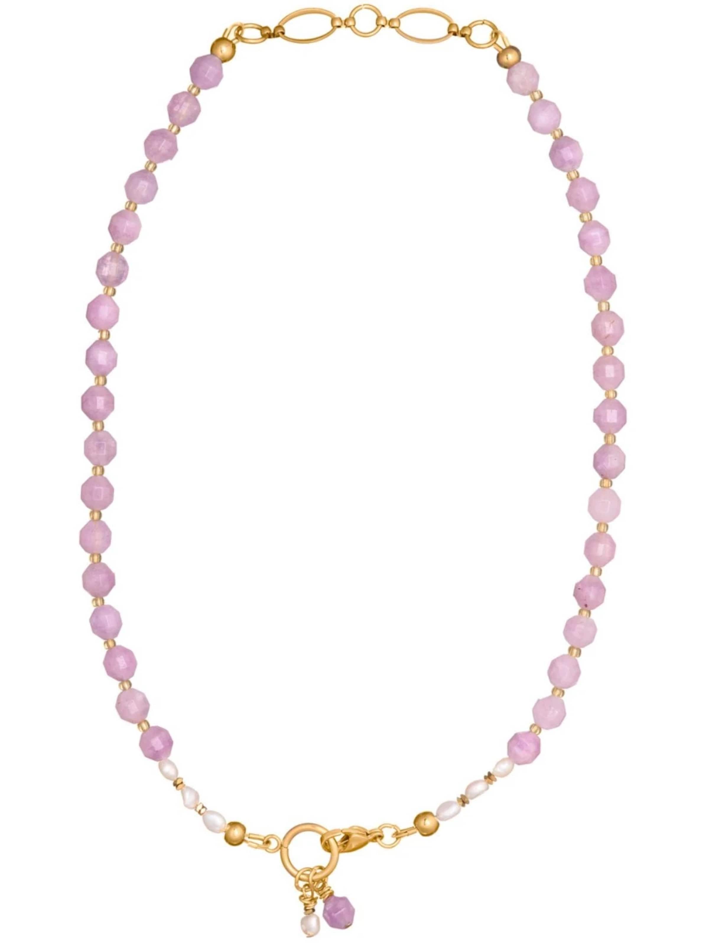 THE GEM STORIES JEWELRY - Cadena 'Purple Majesty Jade Necklace' en lila: frente
