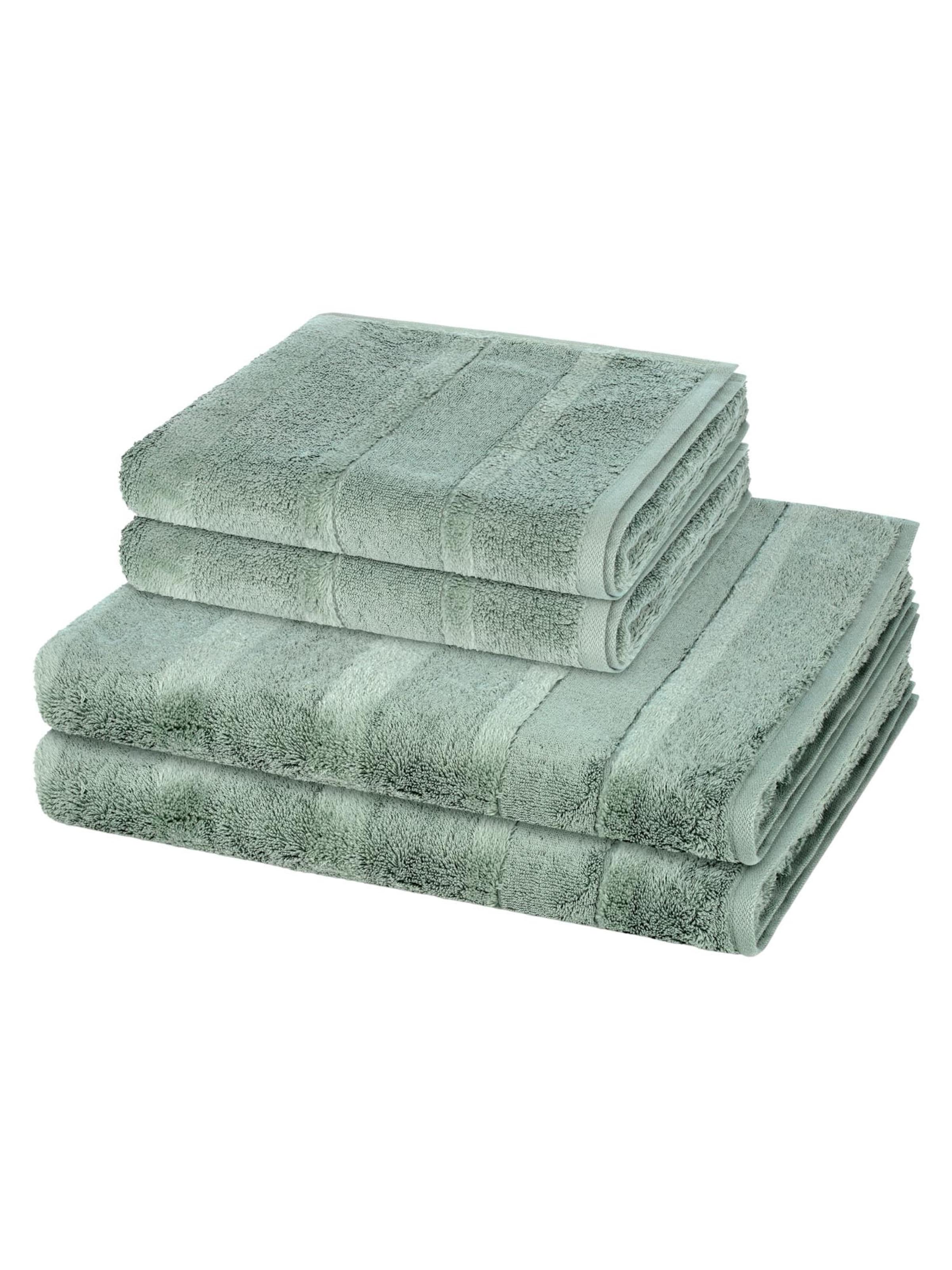 Cawö Towel 'Noblesse' in Green: front