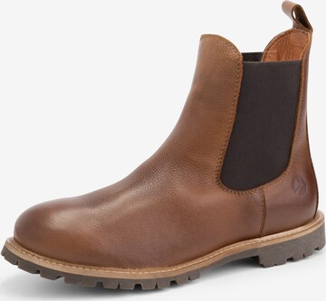 Chelsea Boots 'Leikanger' Travelin en marron : devant