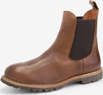 Travelin Chelsea Boots 'Leikanger' in Brown: front