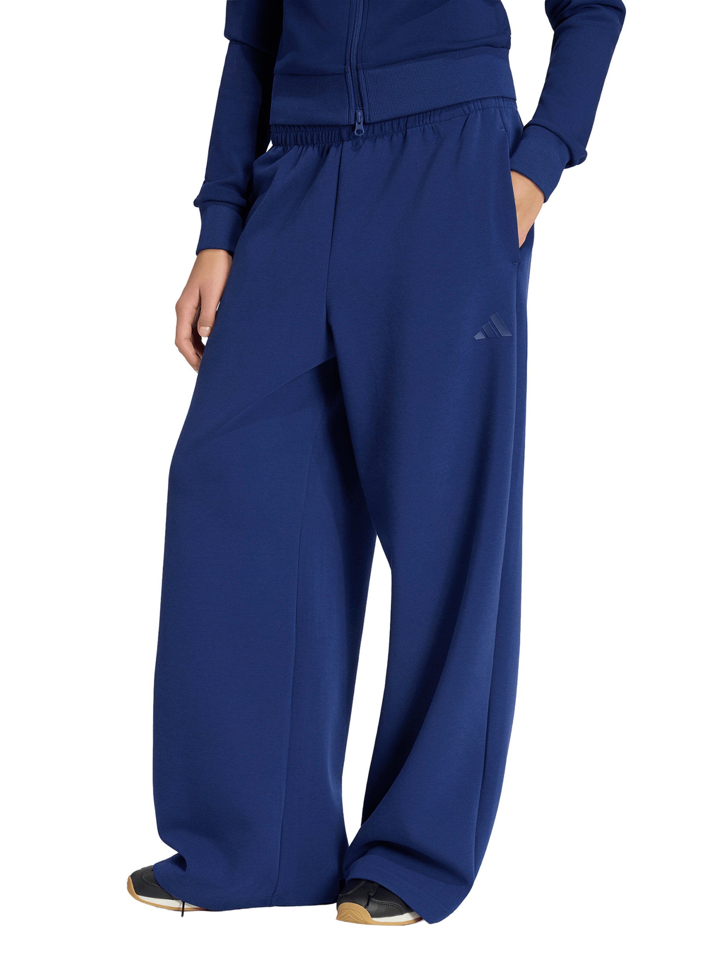 ADIDAS SPORTSWEAR Wide Leg Sporthose 'Soft Lux' in Blau: Vorderseite