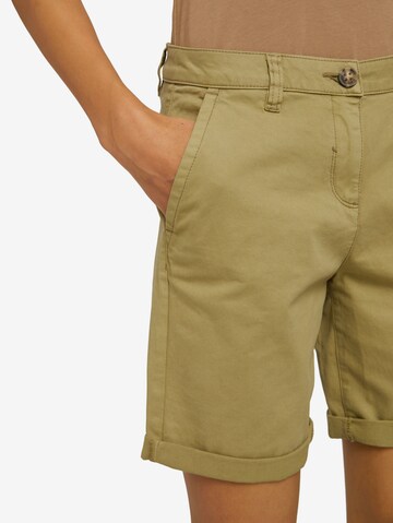 Regular Pantalon chino TOM TAILOR en vert