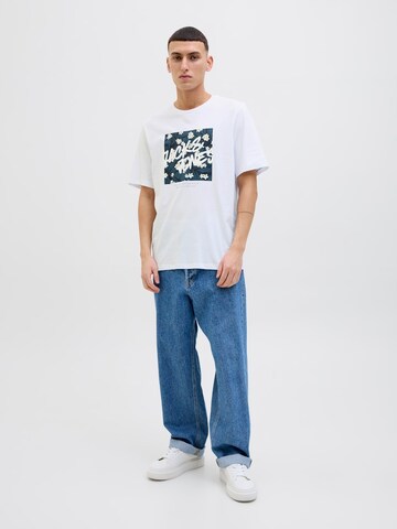JACK & JONES - Camiseta 'HAWAII' en blanco