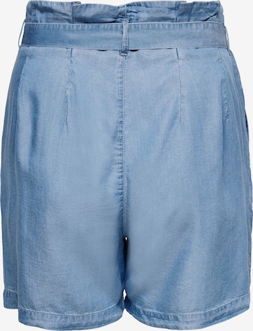 ONLY Carmakoma Regular Pleat-Front Pants 'Jemma' in Blue