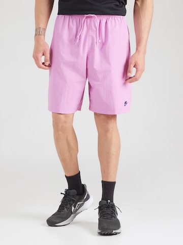 Nike Sportswear Loosefit Byxa 'CLUB' i rosa: framsida