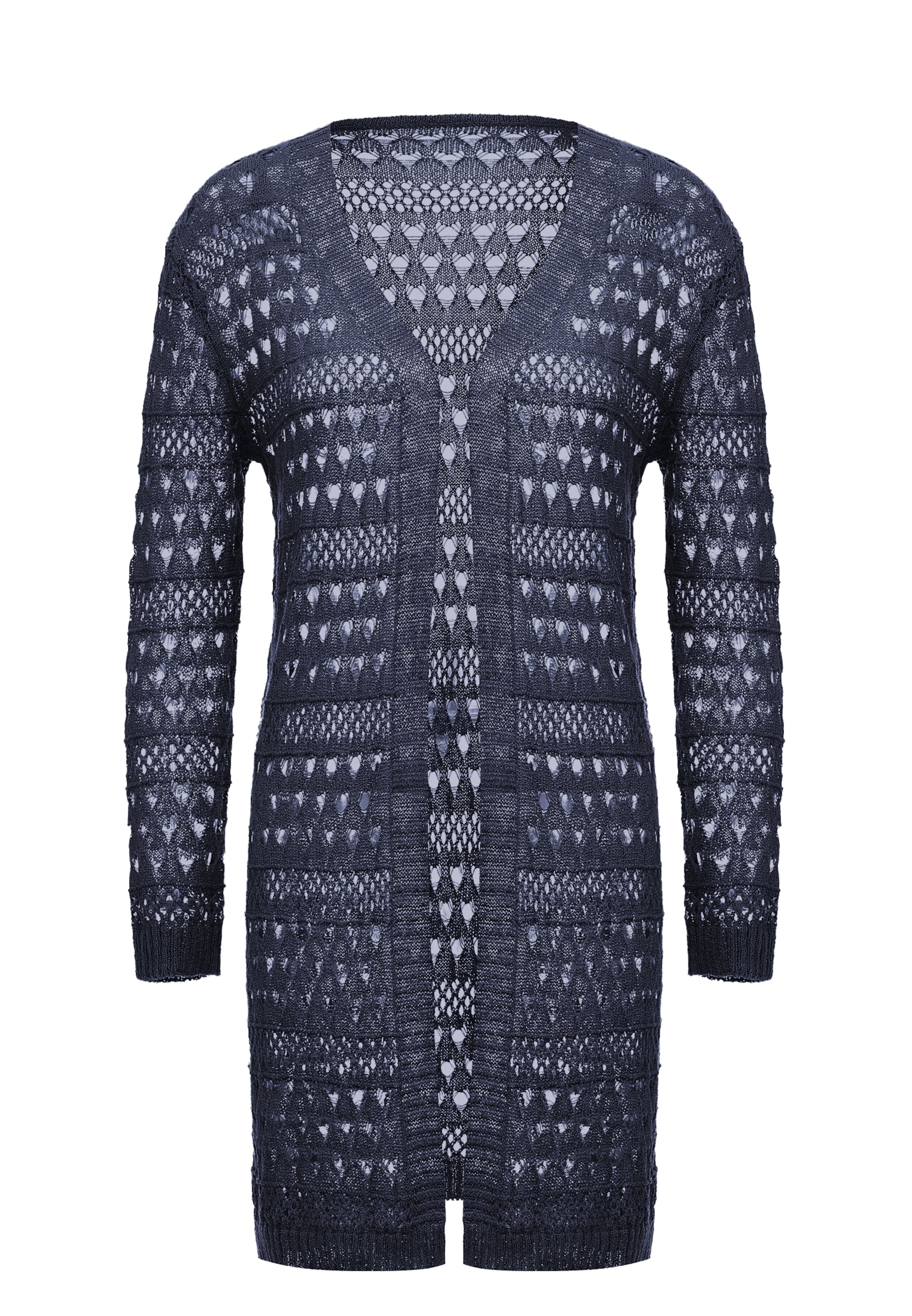 caspio Gebreid vest in Blauw: voorkant