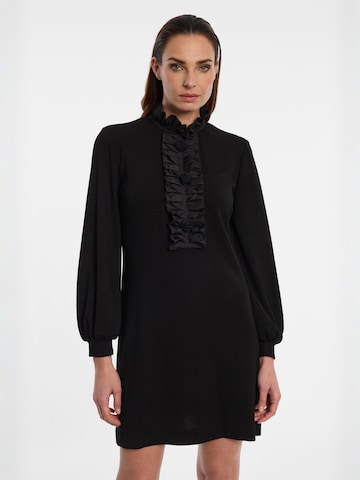 Ana Alcazar Langarmkleid ' Elibelle ' in Schwarz: Vorderseite