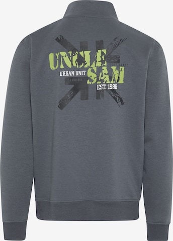 UNCLE SAM Zip-Up Hoodie in Grey