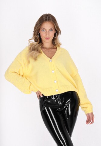 faina Strickjacke in Gelb: Vorderseite